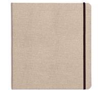 Clairefontaine 96100C Carnet de Voyage Goldline - 30 Feuilles Papier Dessin Blanc au Grain Léger - 30x30 cm 180g - Couverture Toilée Prête à Peindre - Idéal pour les Artistes Globe-trotteurs