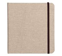Clairefontaine 96109C Carnet de Voyage Goldline - 30 Feuilles Papier Dessin Blanc au Grain Léger - 20x20 cm 180g - Couverture Toilée Prête à Peindre - Idéal pour les Artistes Globe-trotteurs