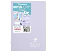 Clairefontaine 961775C Un Carnet Agrafé Koverbook Blush Lilas - A5 14,8x21 cm - 96 Pages Lignées - Papier Blanc 90 g - Couverture Polypro