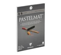 Clairefontaine 96213C Bloc Collé Pastelmat n°9-12 Feuilles Carte Spéciale pour Pastels Secs - 18x24 cm 360g - Gris Foncé - Intercalaires en Papier Cristal