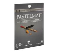 Clairefontaine 96215C Bloc Collé Pastelmat n°9-12 Feuilles Carte Spéciale pour Pastels Secs - 30x40 cm 360g - Gris Foncé - Intercalaires en Papier Cristal
