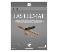 Clairefontaine 96215C Bloc Collé Pastelmat n°9-12 Feuilles Carte Spéciale pour Pastels Secs - 30x40 cm 360g - Gris Foncé - Intercalaires en Papier Cristal