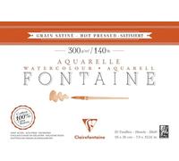 Bloc Aquarelle Fontaine Grain Satiné - 18x26cm - 300g - Clairefontaine