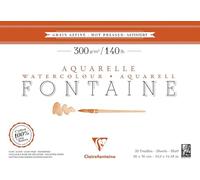 Bloc Aquarelle Fontaine Grain Satiné - 26X36Cm - 300G - Clairefontaine