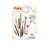 Clairefontaine 96538C - A glued pad of Paint'On drawing paper 40 sheets 14.8x21