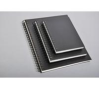 Clairefontaine 96664C Carnet Spiralé Esquisse - 100 Feuilles Papier Dessin Ivoire au Grain Très Léger - Feuilles Détachables - 18x24 cm 90g - Couverture Noire Imitation Cuir