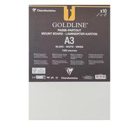 Clairefontaine 96814C - 10 Passe-Partout Goldline 1,25mm A3 Blanc