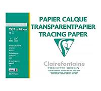 Clairefontaine 96883C - Pochette Dessin Scolaire - 10 Feuilles Papier Calque Hautement Transparent - A3 29,7x42 cm 70/75g - Idéal pour le Dessin Technique