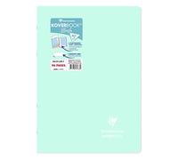 Clairefontaine 971773C Un Cahier Agrafé Koverbook Blush Menthe à l'eau - A4 21x29,7 cm - 96 Pages Lignées - Papier Blanc 90 g - Couverture Polypro Opaque