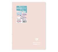 Clairefontaine 971778C Un Cahier Agrafé Koverbook Blush Rose poudré - A4 21x29,7 cm - 96 Pages Lignées - Papier Blanc 90 g - Couverture Polypro Opaque