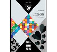 Clairefontaine - Papier dessin A4 120 g Noir - Bloc de 20 feuilles