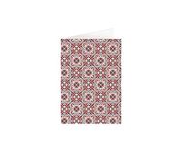Clairefontaine 97318C - Un Sachet De 6 cartes Cadeaux (15,5x11cm) + 6 Enveloppes Auto-Adhésives (11,4x16,2 cm) - Motif : Céramique, Poissons, Rouge/Bleu - Carte De Voeux, Cadeau