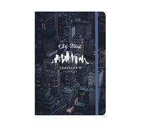 Clairefontaine 97408C - Carnet "Traveler's notebook" de 112 Pages 90g + 2 Planches de Stickers - Format 12x17,5cm - Organisation, Planification, Voyage - Journaling DIY - Thème City Break