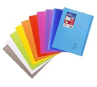 Clairefontaine 974401C Un Cahier Agrafé Koverbook - A4 21x29,7 cm - 48 Pages Grands Carreaux - Papier Blanc 90 g - Couverture Polypro Couleur Aléatoire