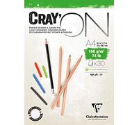Clairefontaine Bloc encollé Cray’on A4 30 feuilles Multicolore G
