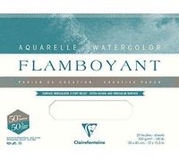 Clairefontaine 975066c Flamboyant Bloc Encollé 4 Cotés 20 Feuilles 36 X 51 Cm 300 G