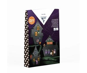 Clairefontaine 97515C - Kit Découverte - 3 Maisons hantées en Papier Décors Halloween 100% DIY - Pas à Pas Inclus - Décoration - Loisirs Créatifs, Bricolage, Activités Manuelles