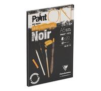 Bloc Papier dessin Clairefontaine Multi-technique Paint'On A5 20 feuilles Noir Noir G