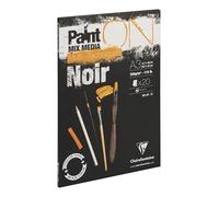 Bloc Paint'on Noir Colle A3 - 20 Feuilles - Clairefontaine