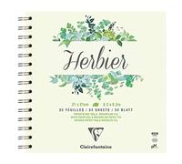 Carnet à spirale Herbier - 21x21cm - 64 pages - Clairefontaine