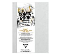 Clairefontaine Carnet de dessin 975197C Layout double-face 32 f. papier blanc 220 g 17,6x25 cm