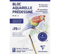 Bloc - Peinture Aquarelle - Modèles Animaux Prédessinés - Clairefontaine