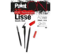Clairefontaine Bloc collé PaintON multi-techniques A2 42×59,4 cm 250 g 25 feuilles blanc lisse