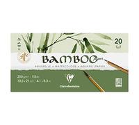 Clairefontaine – Bloc aquarelle Bamboo – 10,5 x 21 cm – 20 feuilles