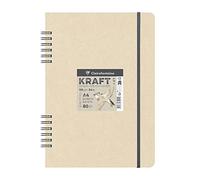 Clairefontaine 975941C - Carnet Spiralé Papier Kraft - 80 Feuilles Papier Kraft Non-Vergé Brun A4 21x29,7 cm 115g - Fermeture Élastique, Couverture Souple en Carte Kraft