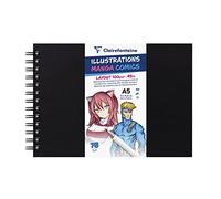 Clairefontaine 975945C Carnet Illustrations Manga Comics - 75 Feuilles Papier Dessin Blanc Extra Lisse A5 14,8x21 cm 100g - Papier idéal pour le Dessin au Feutre à Alcool, Encre de Chine et Line Art