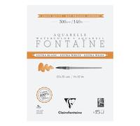Fontaine Extra Blanc Grain Satiné bloc collé 4 côtés 15F 23x31cm 300g