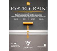 Clairefontaine 976057C Bloc Collé PastelGrain n°1 - 12 Feuilles Carte Spéciale pour Pastels Secs - 18x24 cm 360g - Assorti teintes grises - Intercalaires en Papier Cristal