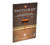 Clairefontaine 976062C Bloc Collé PastelGrain n°2 - 12 Feuilles Carte Spéciale pour Pastels Secs - 30x40 cm 360g - Assorti teintes naturelles - Intercalaires en Papier Cristal
