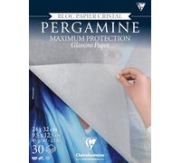 Clairefontaine Bloc encollé Pergamine 976100C – Papier cristal souple 24x32 cm 45 g 30 feuilles
