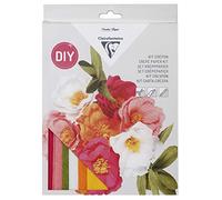 Clairefontaine Kit Bouquet de Fleurs en Papier Crépon - DIY - Fleurs en Papier Crépon - Pas-à-Pas Inclus - Loisirs Créatifs, Bricolage, Activités Manuelles Réf. 97705C