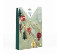 Clairefontaine 97714C - Kit Découverte - 6 Suspensions de Noël en Papier Décors Noël 100% DIY - Pas à Pas Inclus - Décoration - Loisirs Créatifs, Bricolage, Activités Manuelles