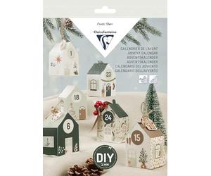 Clairefontaine 97715C Kit Calendrier l'Avent 24 Maisonnettes en Papier