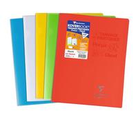 Clairefontaine 980420C Un Cahier Travaux Pratiques Koverbook - 64 Pages Grands Carreaux 90 g et Unies Blanches 125 g - 24x32 cm - Couverture Polypro Agrafé - Couleur Aléatoire