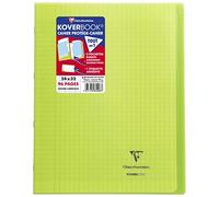 Clairefontaine Cahier agrafé Koverbook 981403C Vert 24x32 cm 96 pages grands carreaux papier 90 g