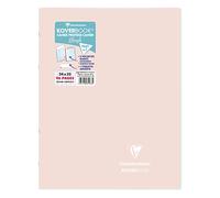 Clairefontaine 981478C Un Cahier Agrafé Koverbook Blush Rose poudré - 24x32 cm - 96 Pages Grands Carreaux - Papier Blanc 90 g - Couverture Polypro Opaque