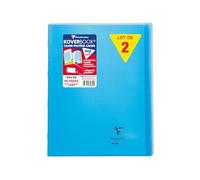 Clairefontaine 981602C Lot 10 Cahiers Agrafés Koverbook Bleus - 24x32