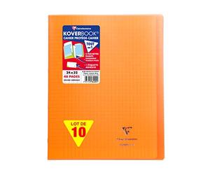 Clairefontaine 984409C - Lot 10 Cahiers Koverbook Oranges 24x32cm 48p GC
