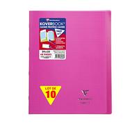 Clairefontaine 984608C Lot 10 Cahiers Agrafés Koverbook Roses - 24x32