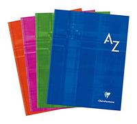 Clairefontaine 9849Cpack Lot de 5 Répertoires Brochures Rembordés Rigides - 17x22 cm - 192 Pages Petits Carreaux - Papier Blanc 90 g - Couverture Carte Pelliculée - Couleurs Aléatoires