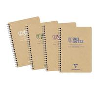 Clairefontaine 9850C - Uninotes carnet reliure intégrale 14,8x21cm 160p détachables Q.5x5 assortiment