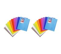 Clairefontaine 986401C Un Cahier Agrafé Koverbook - 24x32 cm - 140 Pages Grands Carreaux - Papier Blanc 90 g - Couverture Polypro Couleur Aléatoire (Lot de 2)