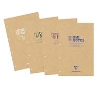 Clairefontaine 9872Cpack Lot 4 bloc agrafé Uninotes recy 4 140p
