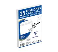 Paquet De 25 Enveloppes - Blanches - C6 114x162mm - Auto-Adhésive - Clairefontaine