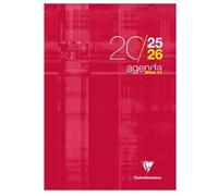 Clairefontaine - Agenda When 21 - Septembre 2025 à Septembre 2026 - Format 21 x 29,7 cm - 1 Semaine Sur 2 Pages - Couleur Rouge