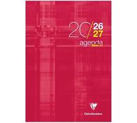 Clairefontaine - Agenda When 21 - Septembre 2025 à Septembre 2026 - Format 21 x 29,7 cm - 1 Semaine Sur 2 Pages - Couleur Rouge